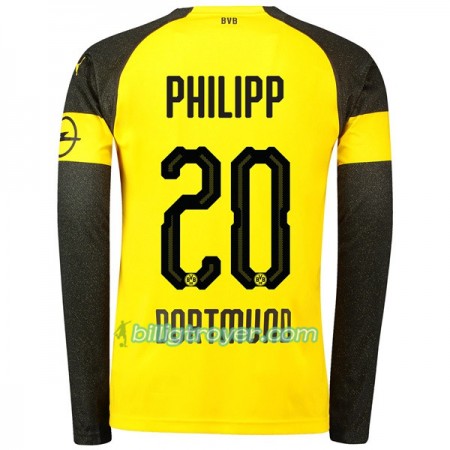 Billige Fotballdrakter Borussia Dortmund Philipp 20 Hjemmedraktsett 2018/19 Langermet